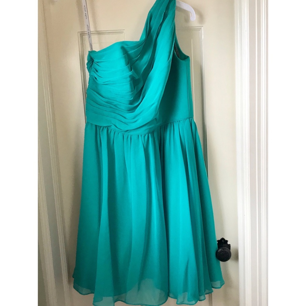 Alfred Angelo Jade Green One Shoulder Dress